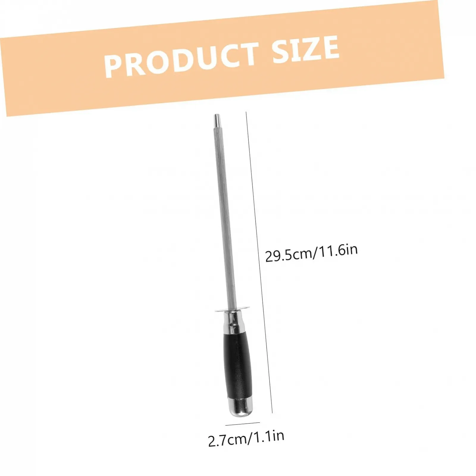 Мусат Ipetboom нержавеющая сталь эргономичная ручка закругленные углы серебристый, фото №2