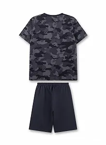 Пижама Sanetta для мальчиков Короткая Темно-синяя synthetic.ua - Фото 1