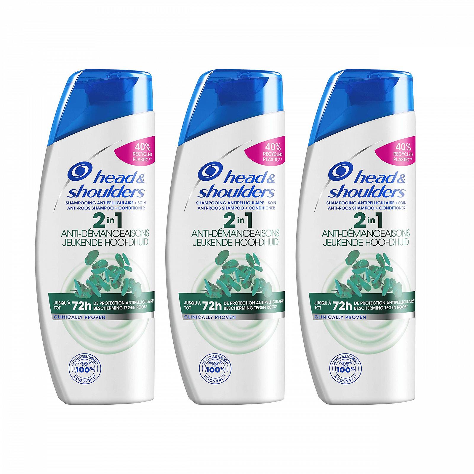 Шампунь Head & Shoulders Pure Intense заспокійливий від свербіння від лупи 3 x 270 мл, фото №1