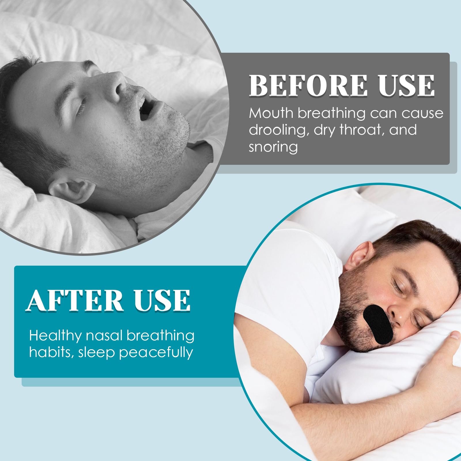 Смужки для рота проти хропіння 30 шт. Пластирі для сну Покращують якість сну, фото №6