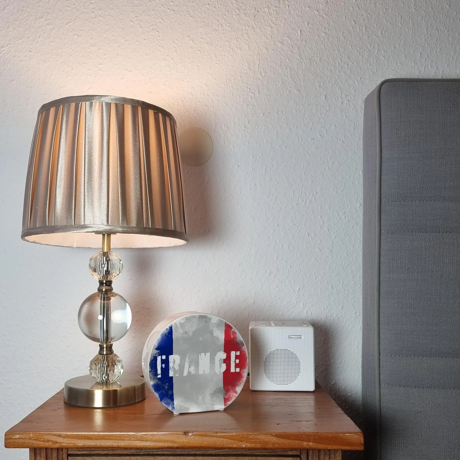 Скарбничка металева France Flag Used Look кругла, фото №2