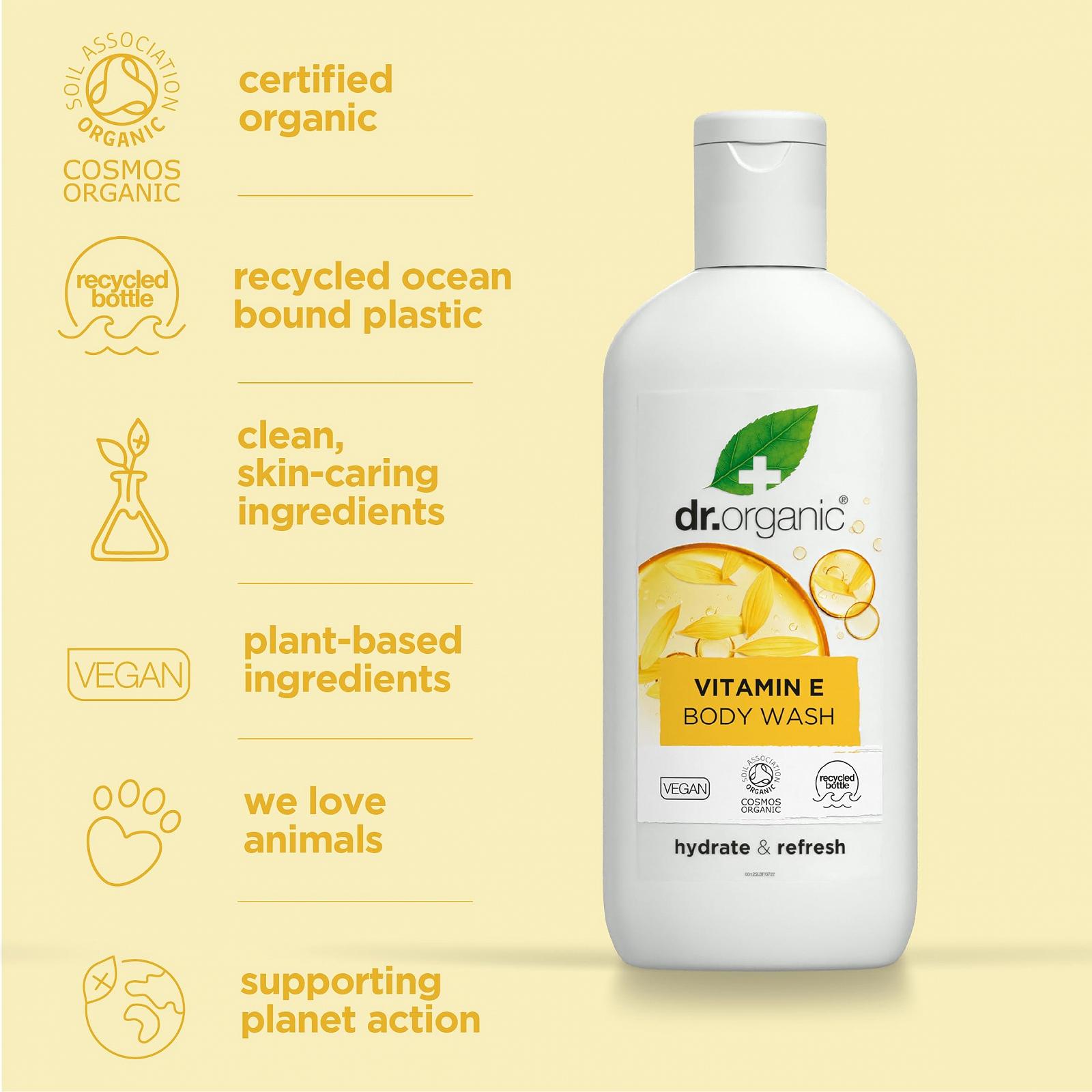 Гель для мытья тела Dr Organic Vitamin E, фото №5