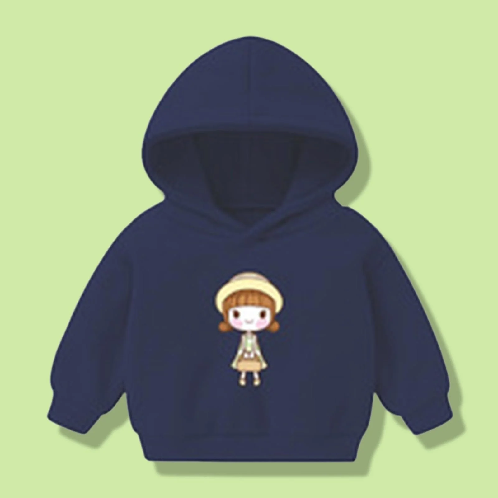 Пуловер для мальчиков Модный худи-свитшот для девочек для школы и активного отдыха Стильный худи с длинными рукавами и мультяшным принтом для детей от 1 до 6 лет, фото №3