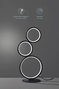 Настільна лампа Sina LED 17 Вт димова на чорна матова synthetic.ua - Фото 1