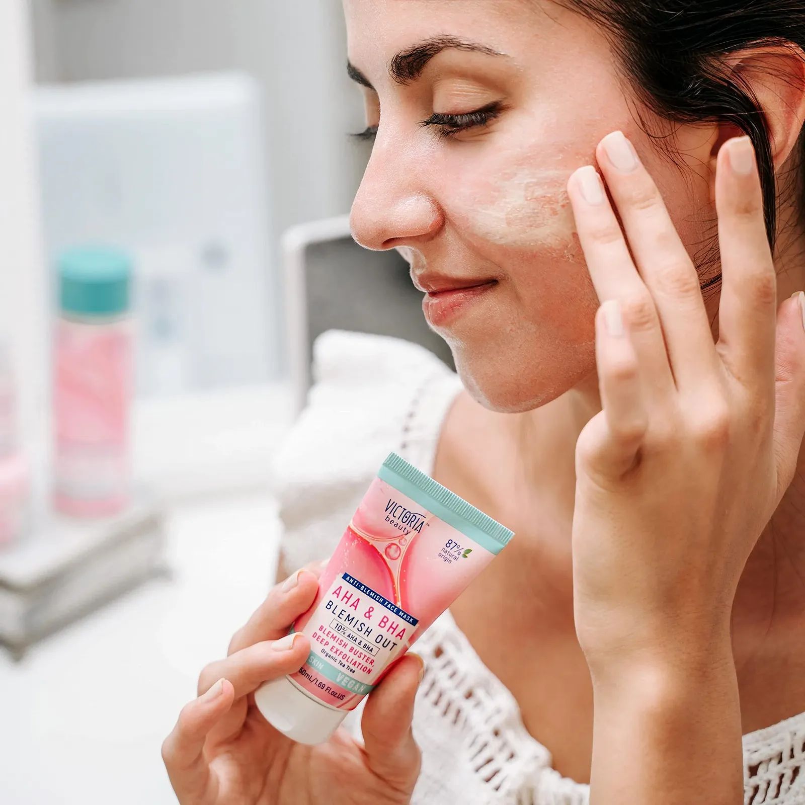 Маска для обличчя Victoria Beauty AHA BHA Peeling з саліциловою кислотою для проблемної та жирної шкіри, 50 мл, фото №4