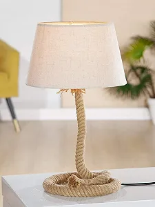 Настільна лампа GILDE Морський стиль Дизайн каната 40 см synthetic.ua - Фото 1