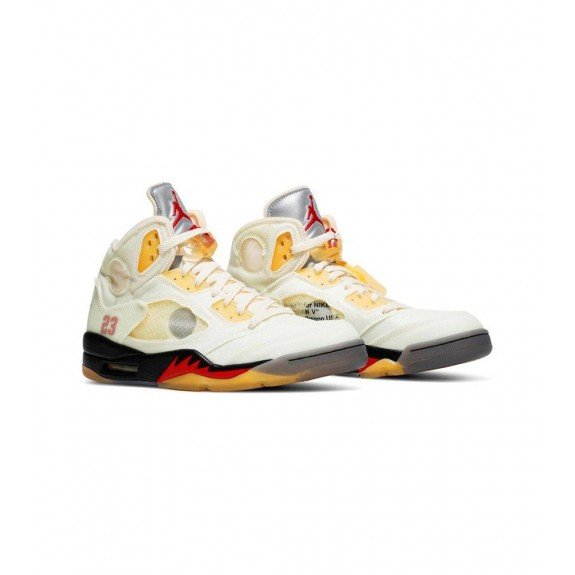 Кроссовки JORDAN 5 RETRO OFF-WHITE 45, фото №2