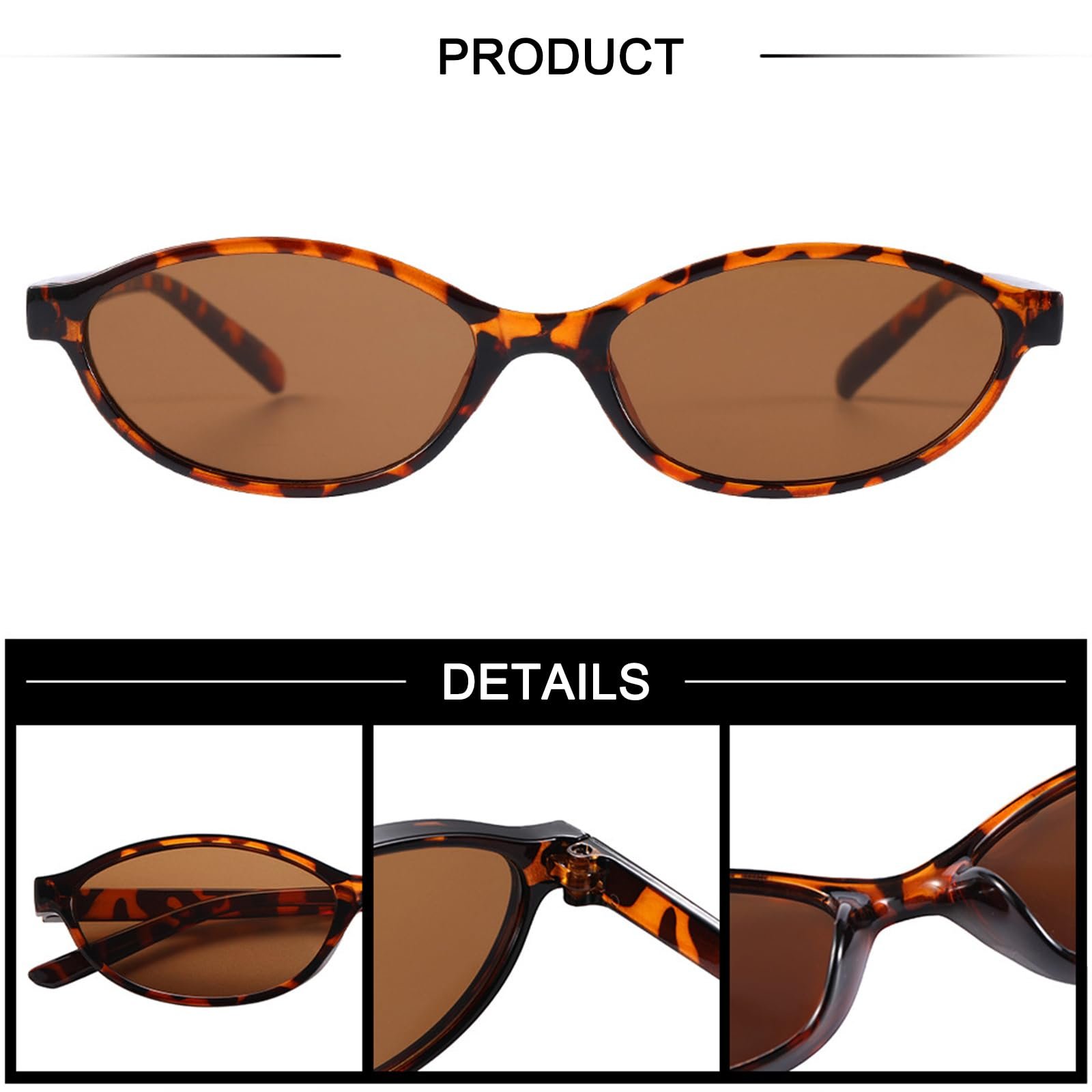 Сонцезахисні Окуляри Овальні Ретро BSITSSS Чоловічі та Жіночі, Різнокольорові, 5 пар, фото №3 Сонцезахисні Окуляри Овальні Ретро BSITSSS Чоловічі та Жіночі, Різнокольорові, 5 пар, фото №3