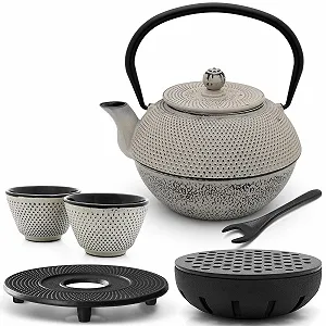 Чайник Чавунний Asia Сірий, 1.1 л - Фото 1