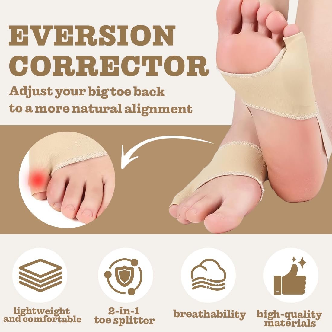 Шкарпетки для корекції Hallux Valgus 2 шт. для чоловіків і жінок, роздільник для великого пальця ноги, м'які та дихаючі, кольорові, фото №3 Шкарпетки для корекції Hallux Valgus 2 шт. для чоловіків і жінок, роздільник для великого пальця ноги, м'які та дихаючі, кольорові, фото №3