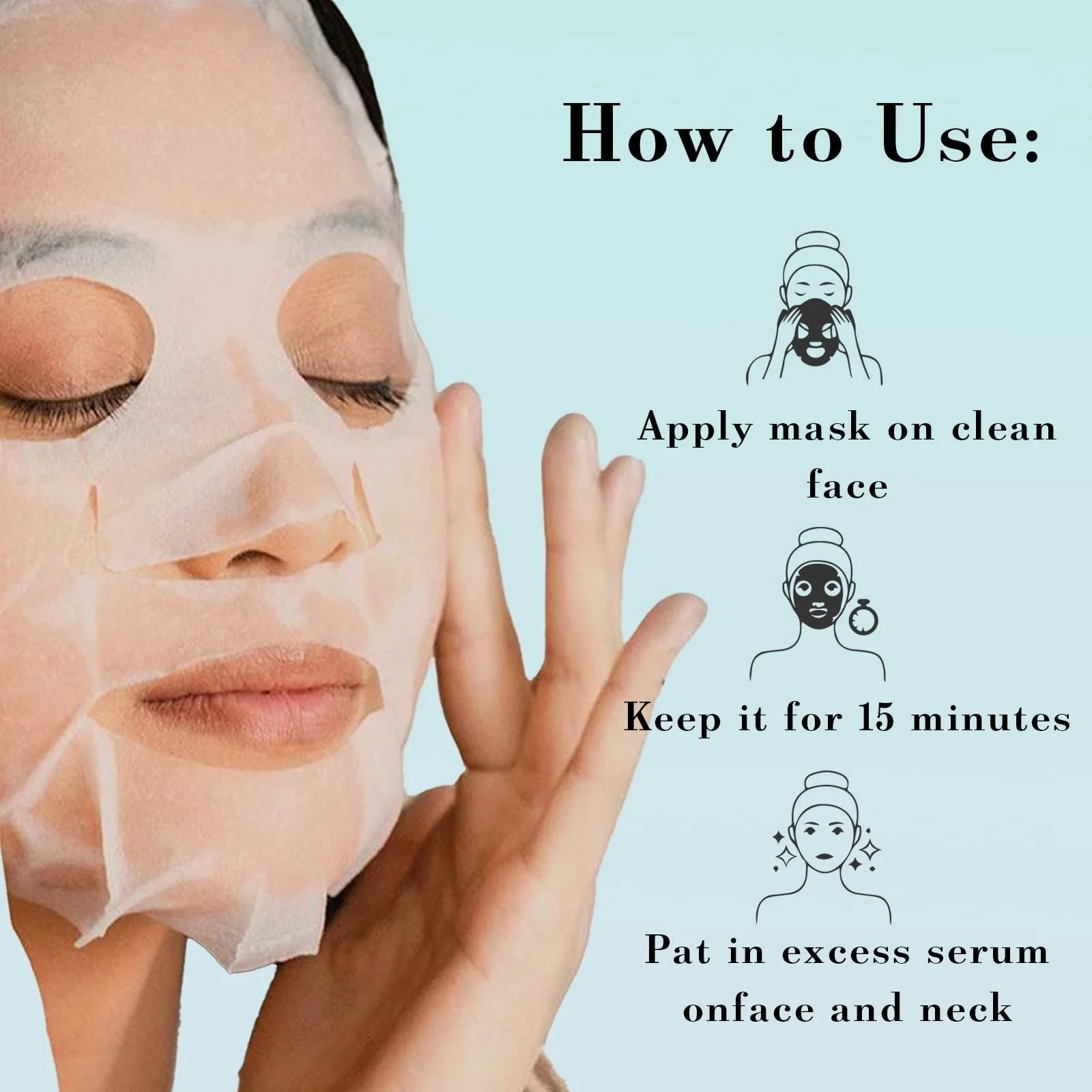 Маска для обличчя Зволоження, Набір масок для обличчя, 12 шт, фото №5