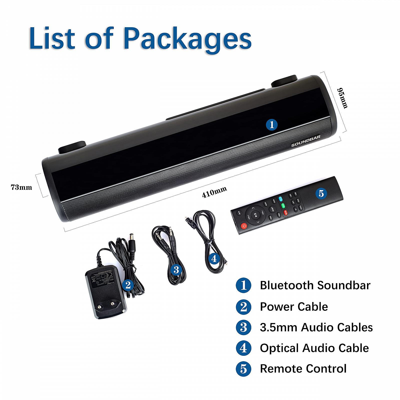 Саундбар TKMARS Mini TV 50см Bluetooth Малый Проводной для ПК Геймер Проектор 3D Стерео с Пультом/HDMI/Оптический/RCA/AUX/USB, фото №8 Саундбар TKMARS Mini TV 50см Bluetooth Малый Проводной для ПК Геймер Проектор 3D Стерео с Пультом/HDMI/Оптический/RCA/AUX/USB, фото №8