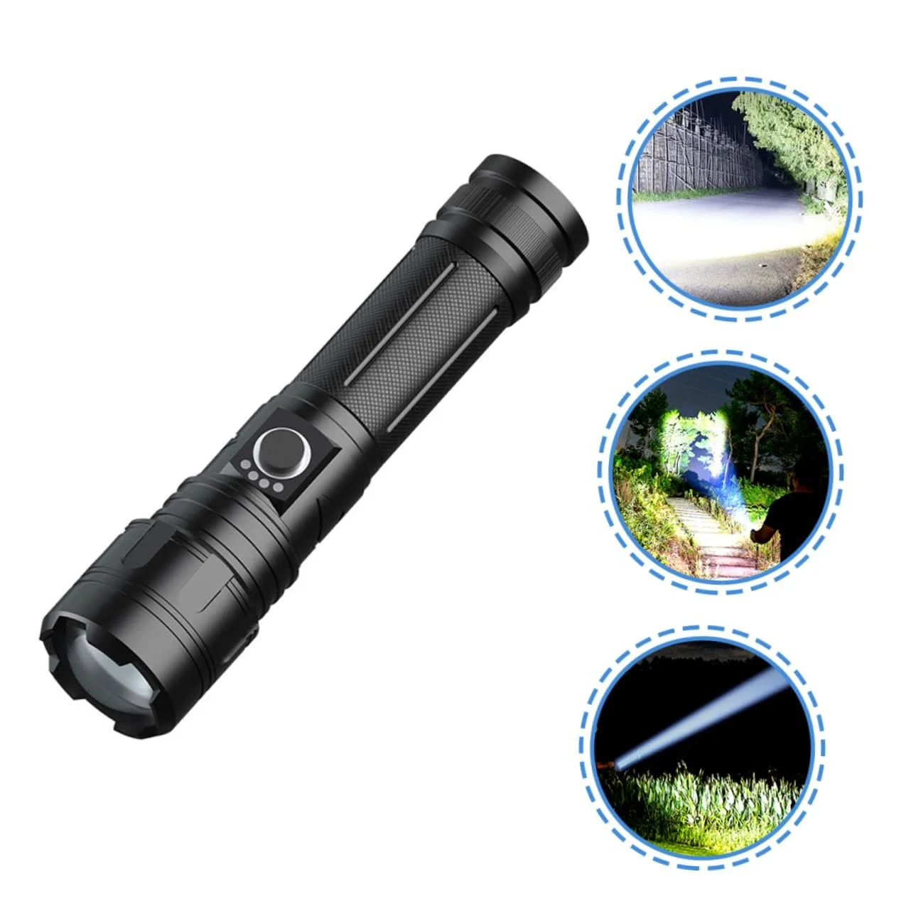 Фонарик VILLCASE Перезаряжаемый с функцией USB зарядки Мини для использования на улице, фото №5