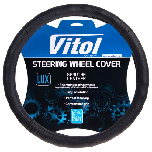 Чехол руля 396 M черн/БО/перф/кожа, фото №1 Чехол руля 396 M черн/БО/перф/кожа, фото №1