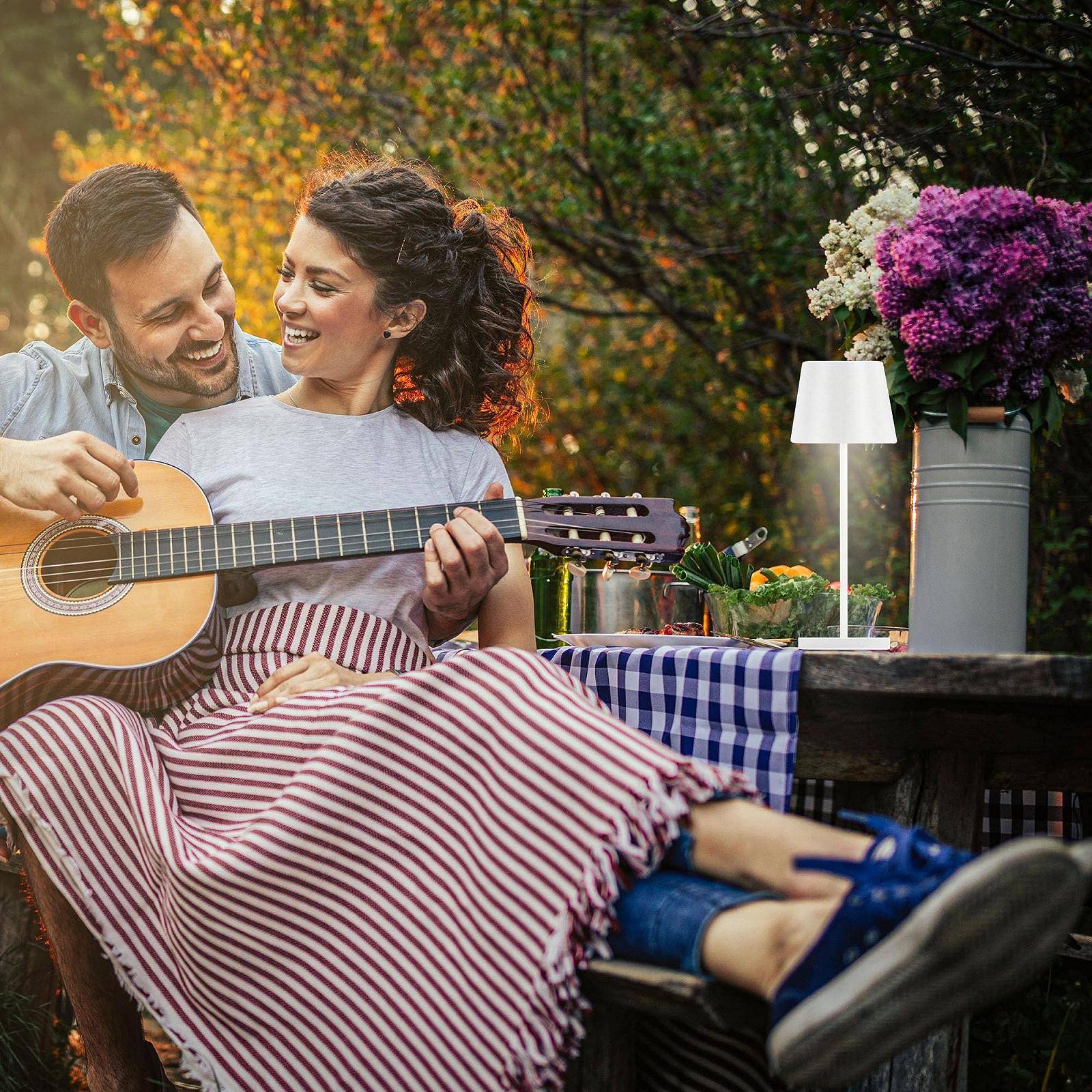 Настільна лампа B.K.Licht LED Wireless Dimmable USB-C IP54 Білий, фото №4