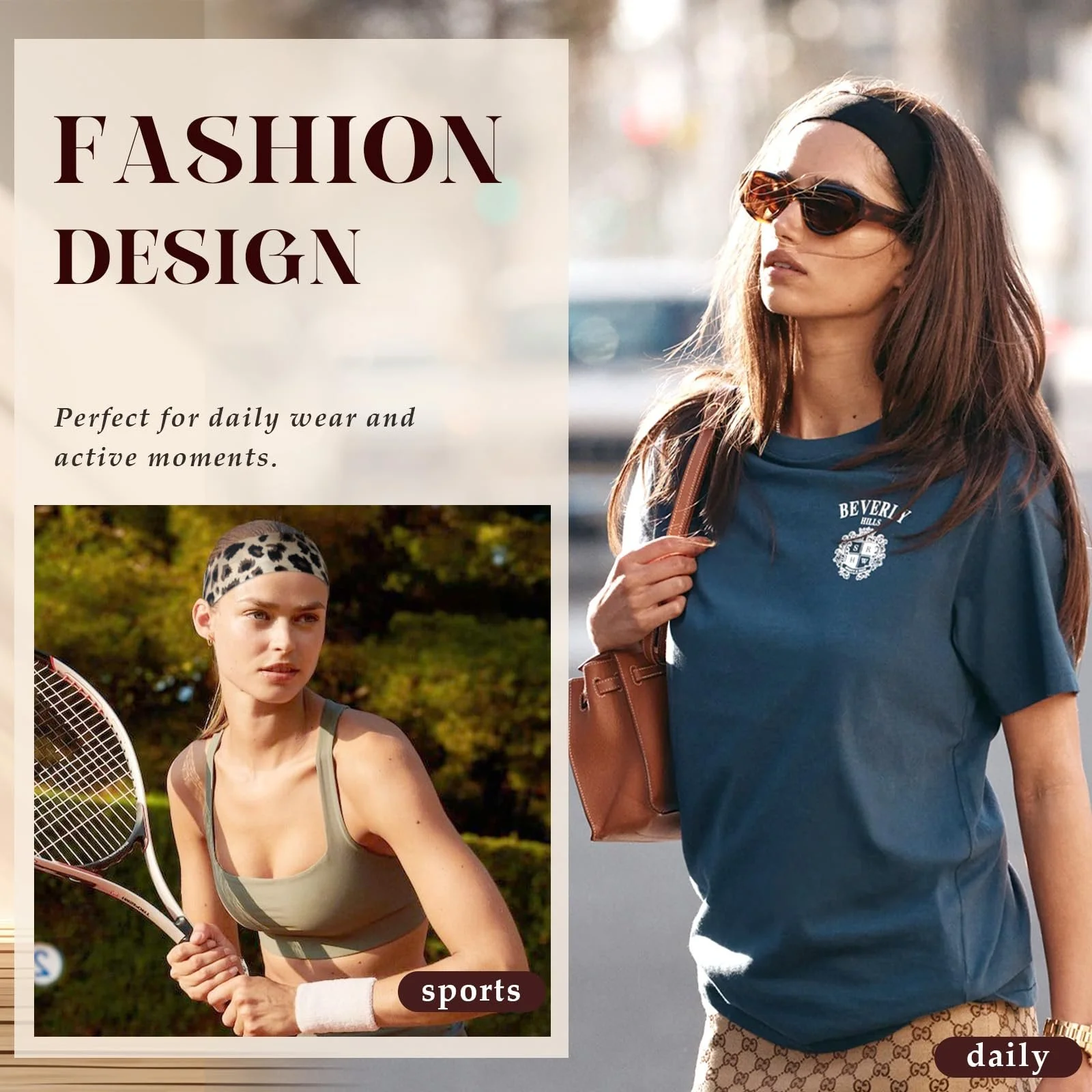 Спортивна пов'язка на голову Жіноча Тонка, фото №5