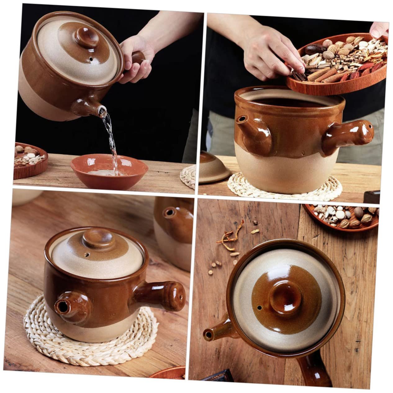 Горщик глиняний GLEAVI для китайської медицини супів та чаю термостійкий, фото №7 Горщик глиняний GLEAVI для китайської медицини супів та чаю термостійкий, фото №7