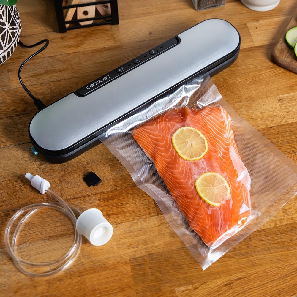 Вакуумний пакувальник Cecotec SealVac Easy Magnetic, 90 Вт, 10 секунд, вакуумне запаювання, тиск 0,6 бар, запаювання 30 см, матеріал ABS, 8 режимів, включає 5 пакетів, вбудований різак, фото №4