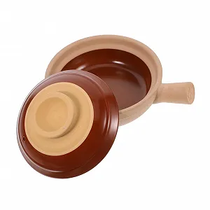 Горшок для приготовления керамический с крышкой Традиционный дизайн - Фото 1