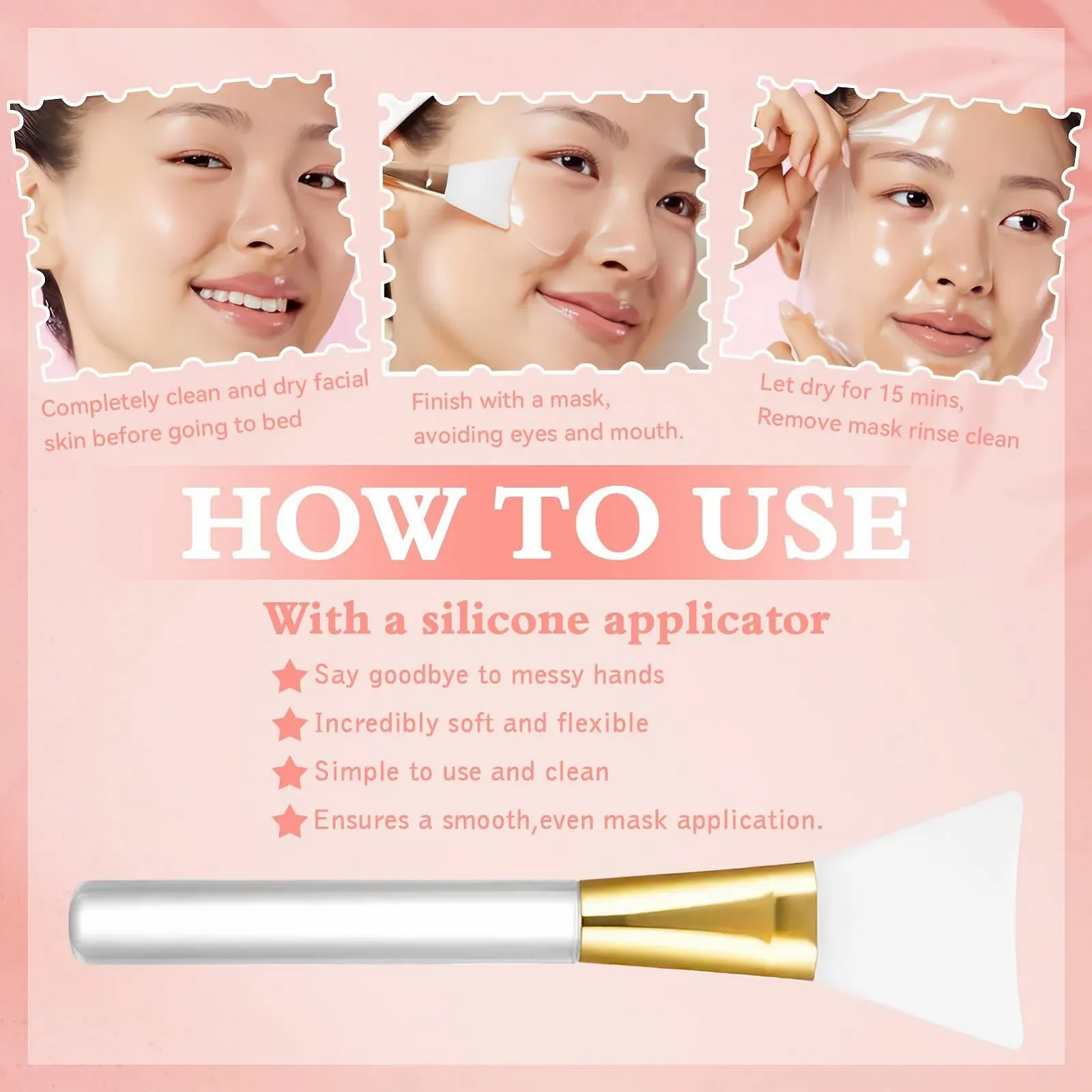 Маска Нічна Collagen для обличчя Peel-Off для сяючої шкіри, фото №4