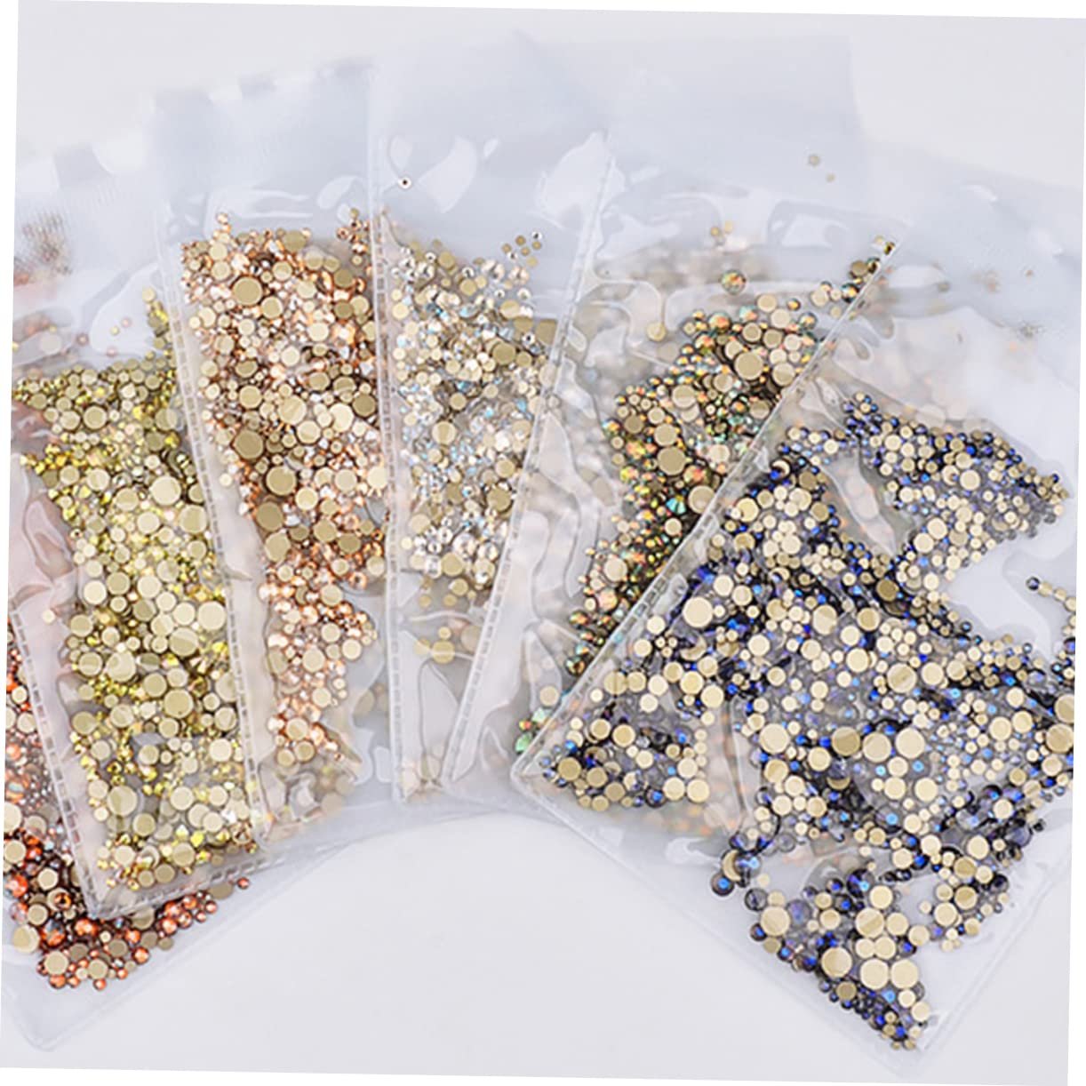 Стрази для нігтів PLAFOPE 1440 шт. Блискучі, фото №3