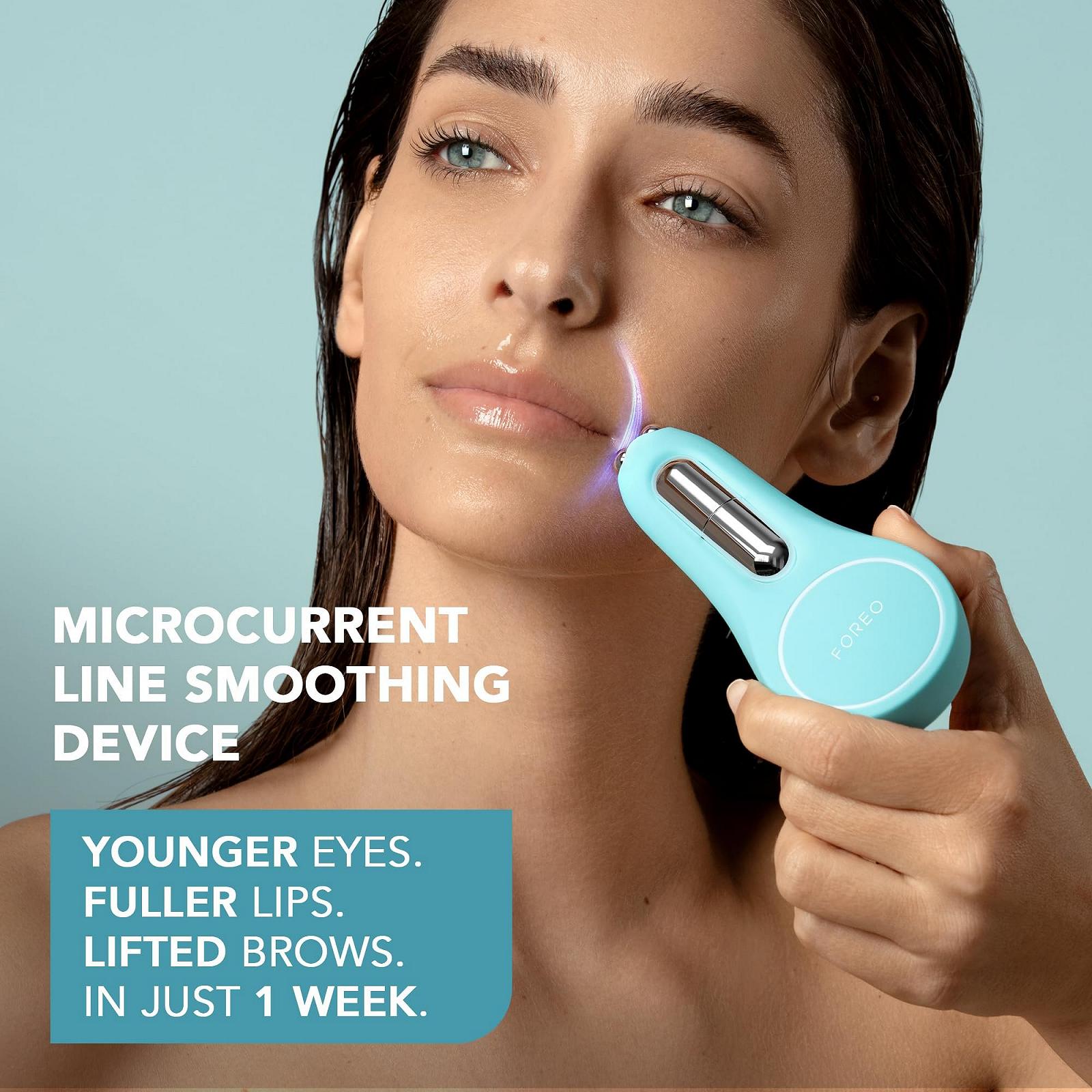 Масажер FOREO Bear 2 Eyes & Lips для підтяжки обличчя, для очей та губ, проти зморшок, арктичний синій, фото №2