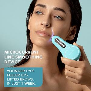 Масажер FOREO Bear 2 Eyes & Lips для підтяжки обличчя, для очей та губ, проти зморшок, арктичний синій synthetic.ua - Фото 1