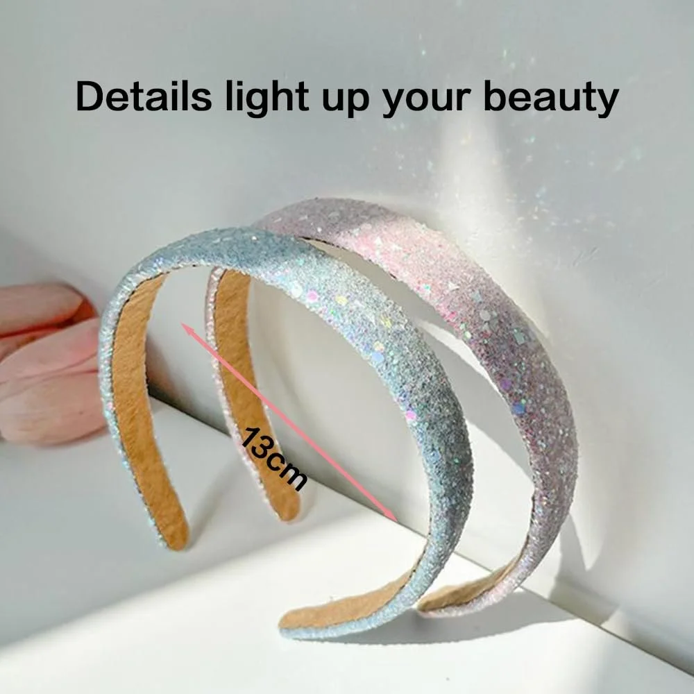 Обруч Блестящий Небесно-голубой, фото №2