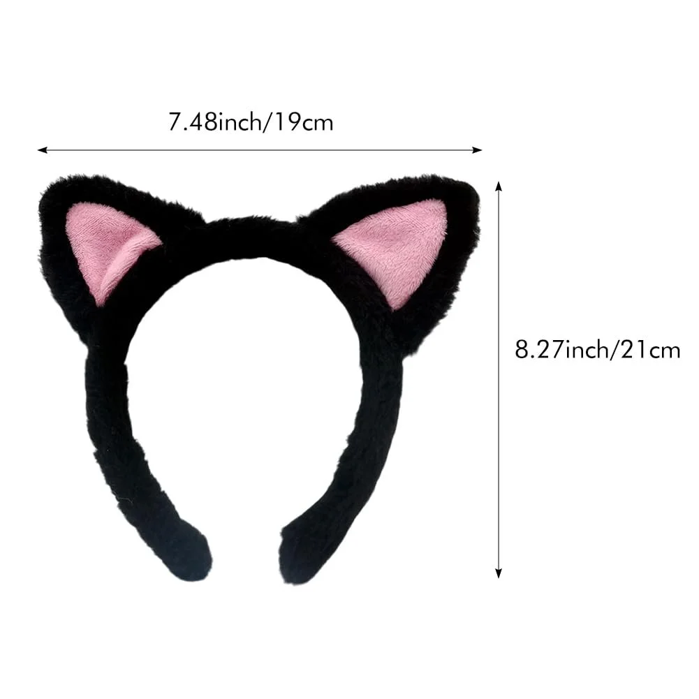 Обруч Вушка котика Рожевий і Чорний, фото №2