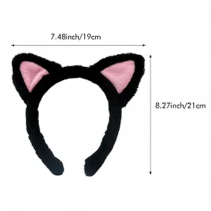 Обруч Вушка котика Рожевий і Чорний synthetic.ua - Фото 1