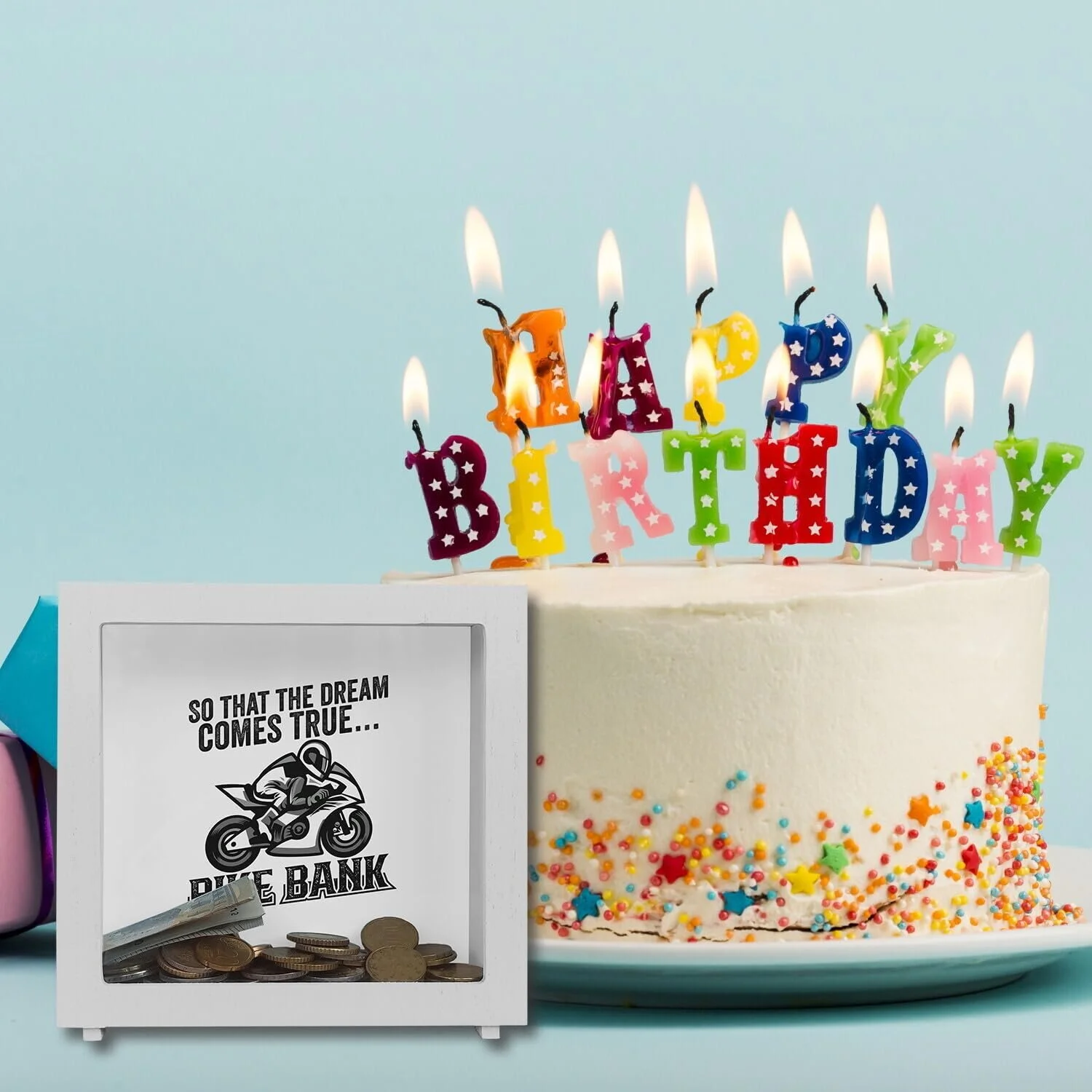 Скарбничка-рамка Bike Bank Motorcycle дерево, фото №5