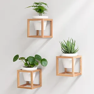 Купить Настенные вазы Kazai Lille Набор из 3 предметов Керамика и дерево Натуральный коричневый - Фото 1 Настенные вазы Kazai Lille Набор из 3 предметов Керамика и дерево Натуральный коричневый - Фото 1