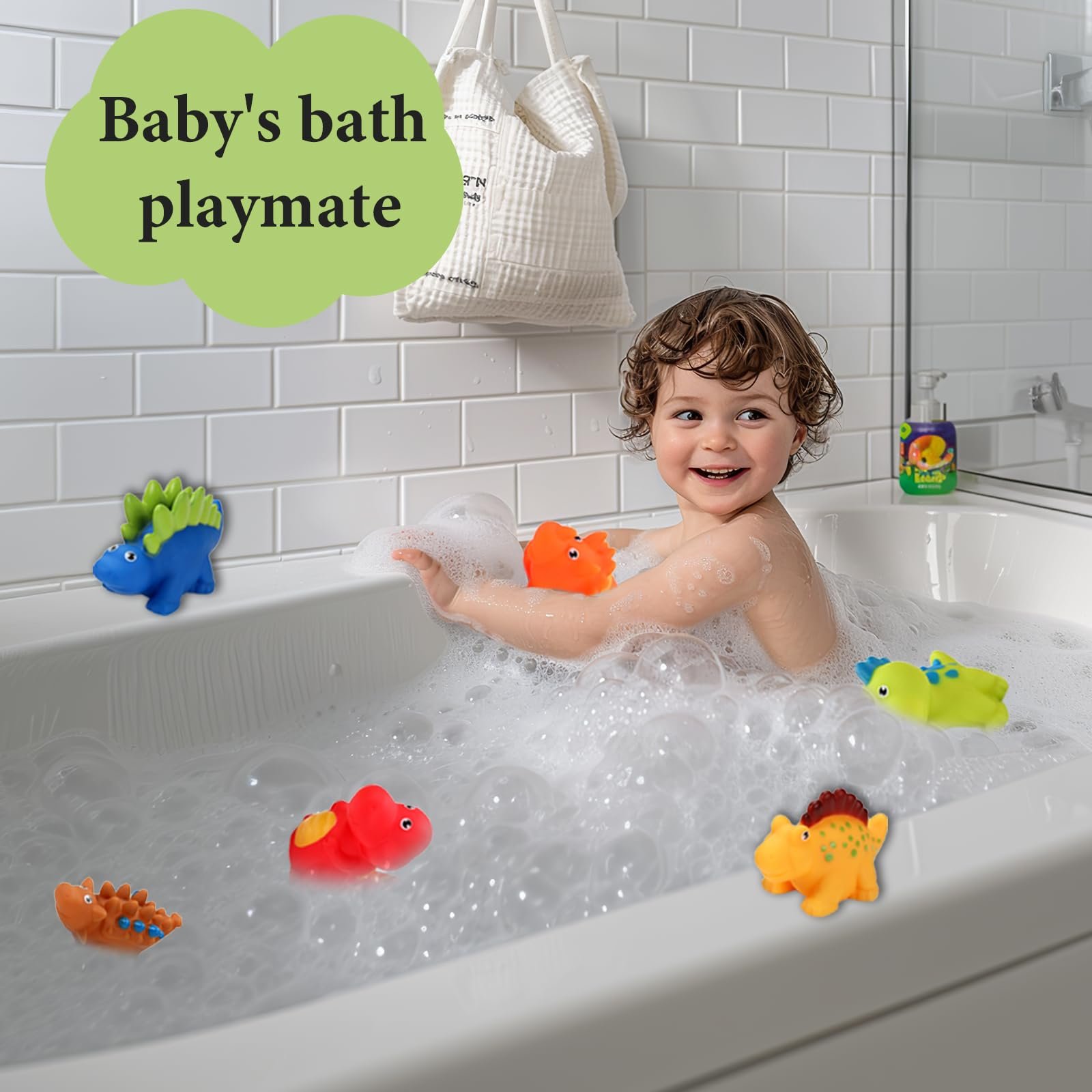 Набір Іграшок для Ванни Дизайн Динозаврів 6 шт., фото №7