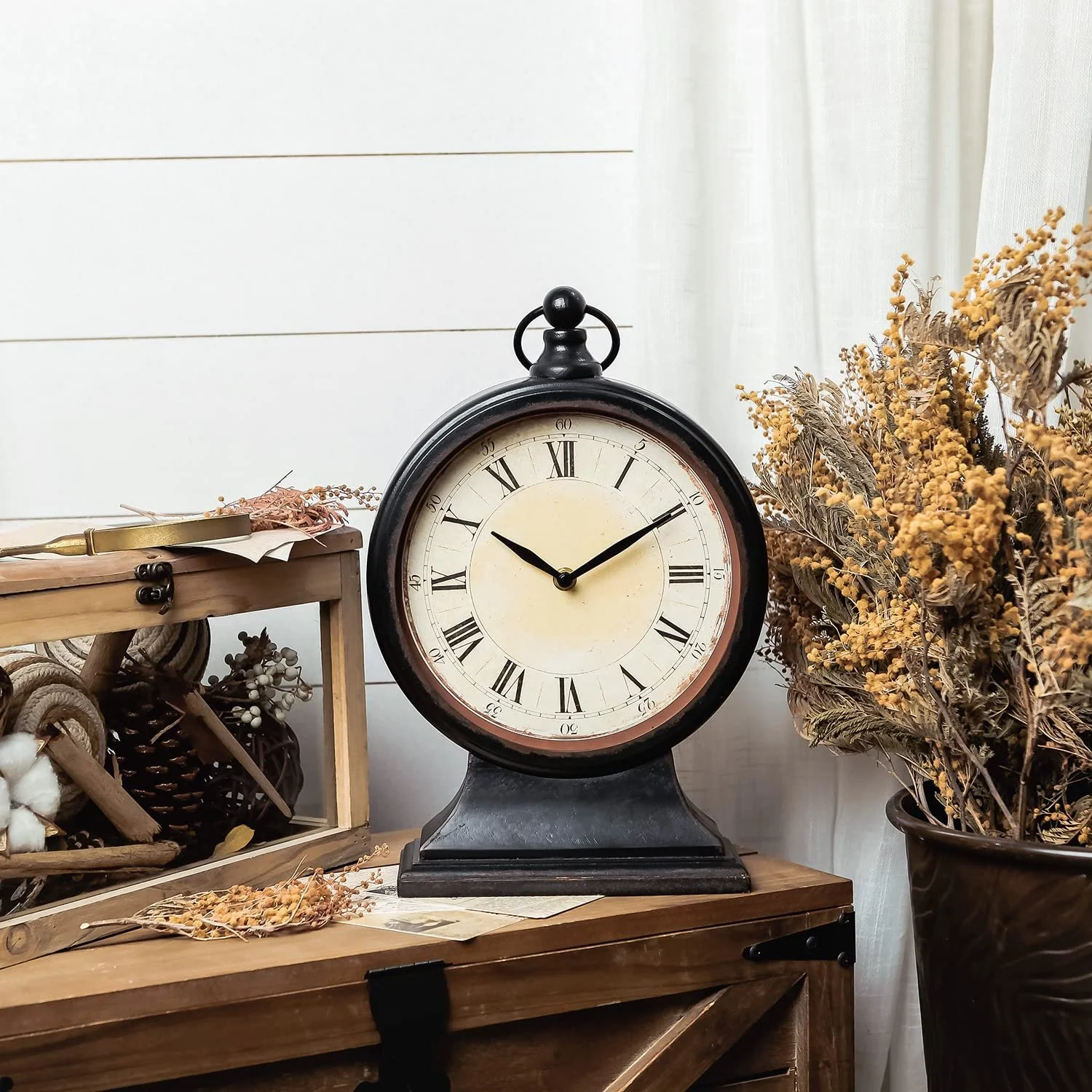 Винтажные каминные часы NIKKY HOME, тихие, фото №2