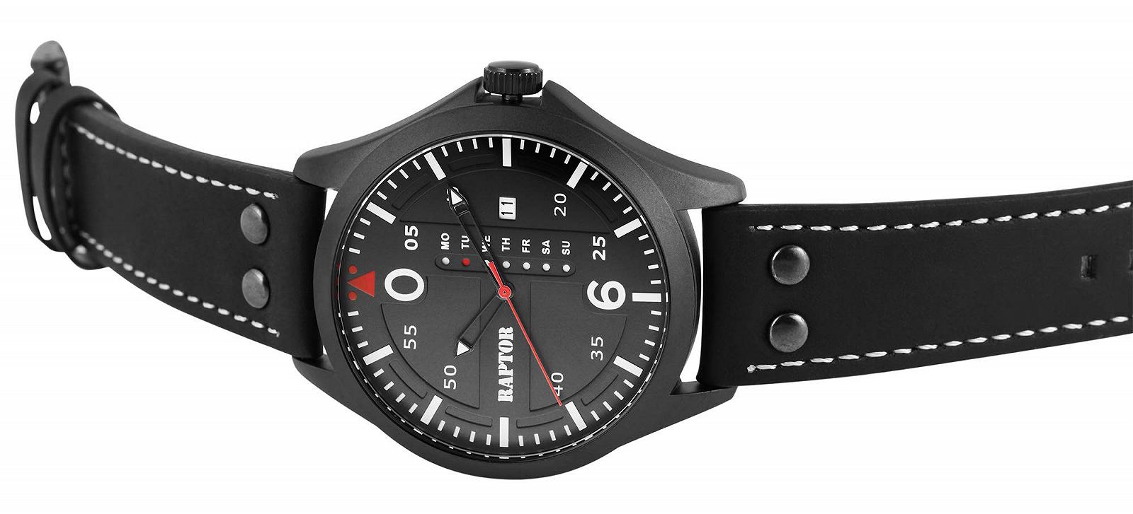 Часы Raptor RA20264 Мужские Натуральная кожа Ремешок Дата День недели Аналоговые Кварцевые, фото №2