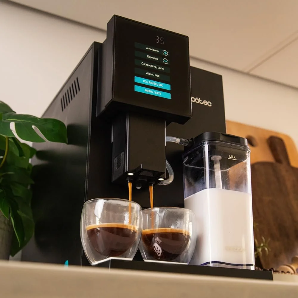 Суперавтоматична кавомашина Cecotec Cremmaet Compactccino Black, 19 Bar, Thermoblock System, резервуар для кавових зерен 150 г, резервуар для води 1,1 л, молоко 400 мл, фото №9