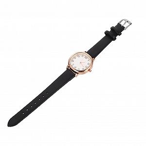 Винтажные Часы Женские Кварцевые PartyKindom с Маленьким Квадратным Черным Кожаным Ремешком - Фото 1