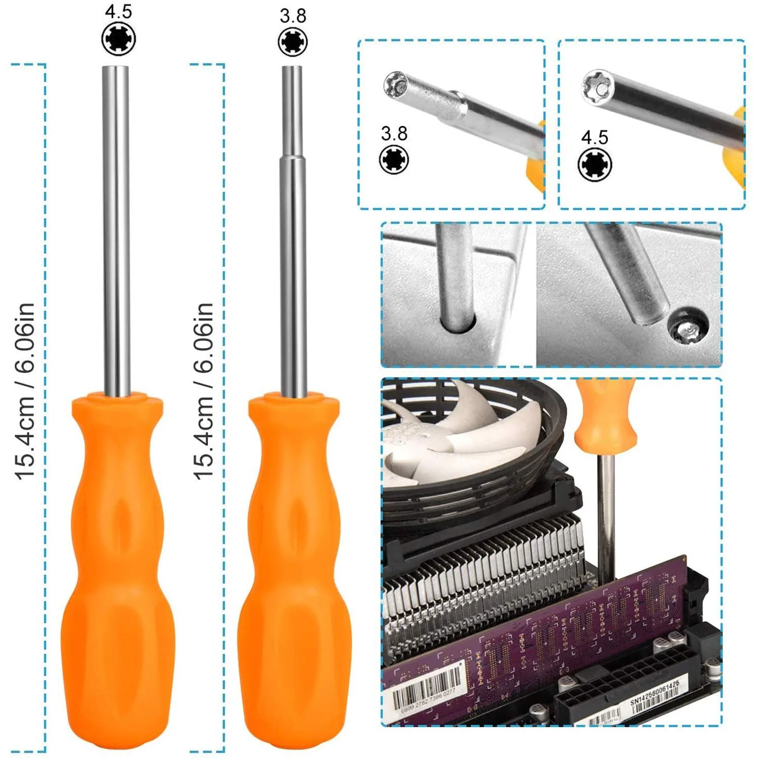 Набір викруток для ремонту ігрових консолей 17 предметів Triwing Phillips Security Bit, фото №2