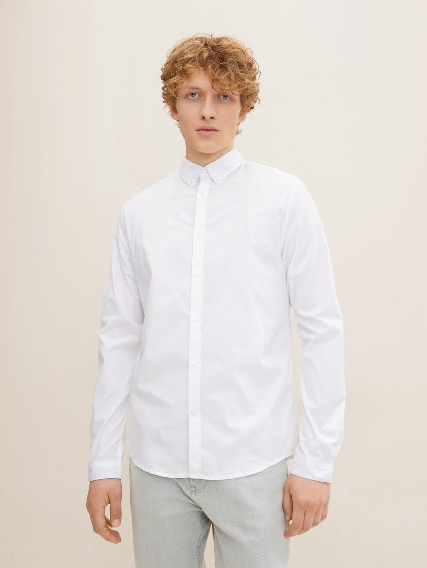 Рубашка Tom Tailor Fitted Poplin Stretch 1032343-20000 Белый 2XL, фото №1