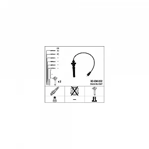 Комплект проводів запалювання NGK 0347 для MITSUBISHI - Фото 1