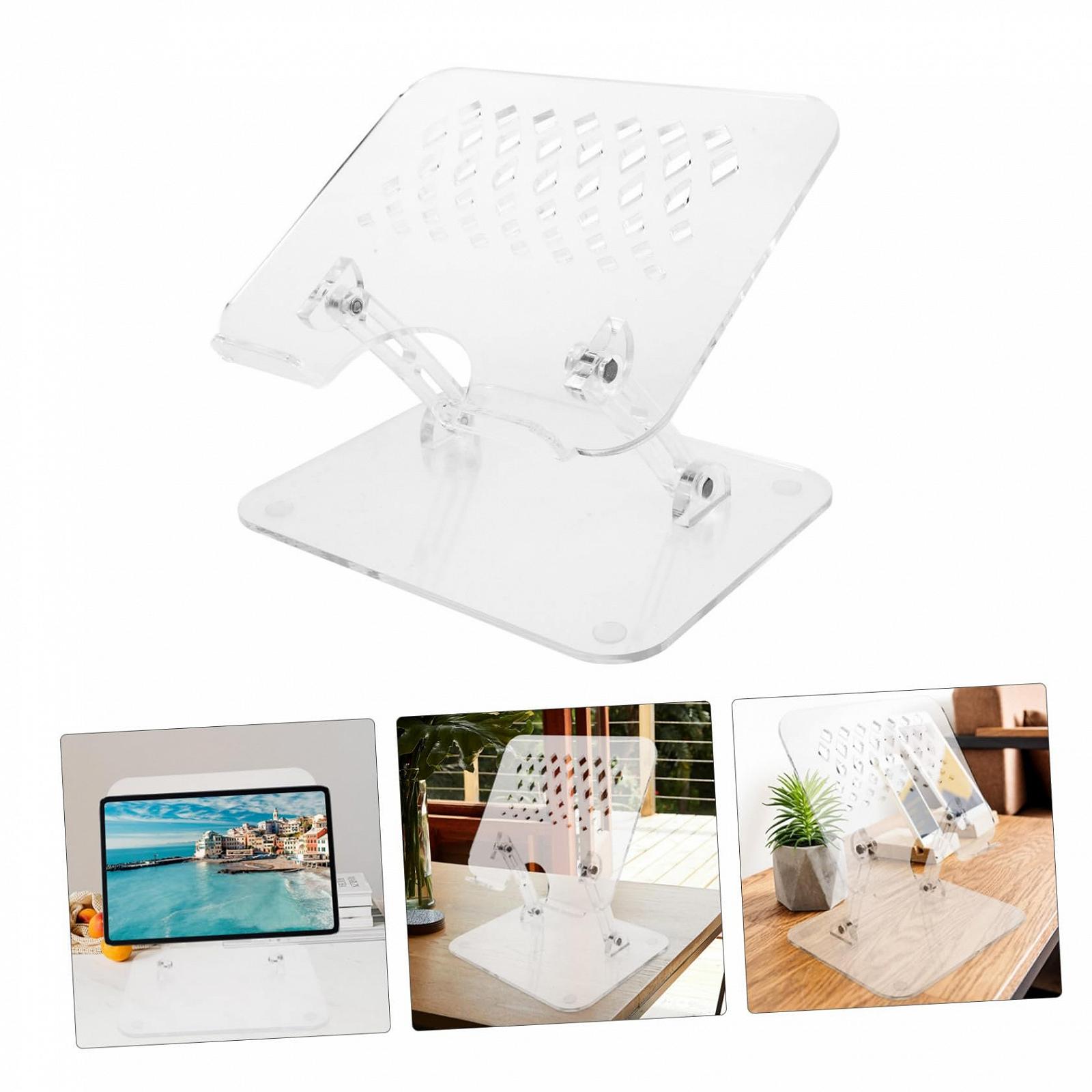 Підставка для ноутбука акрилова, регульована, компактна та легка, ергономічний дизайн, універсальна, фото №5