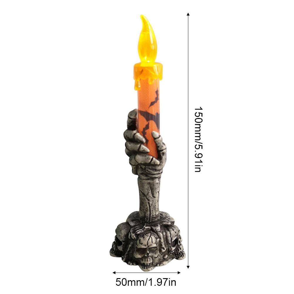 Подсвечник AMZLORD Halloween Skeleton Candelabra LED Halloween Skeleton Candle Light Holder, Набор из 3 шт., фото №6
