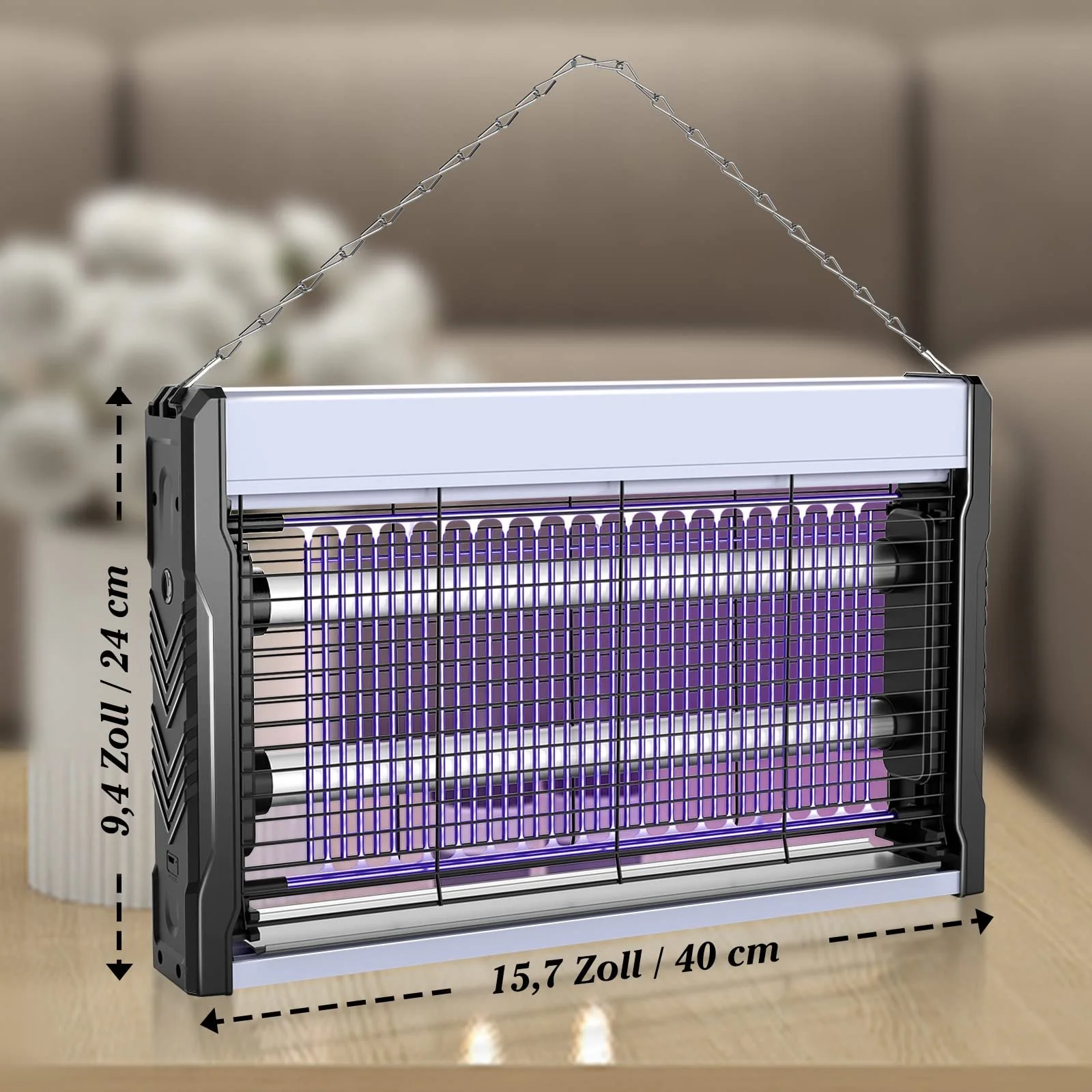 Електричний знищувач комах PALONE 3200 В UV USB Настінний з кабелем Чорний, фото №8 Електричний знищувач комах PALONE 3200 В UV USB Настінний з кабелем Чорний, фото №8