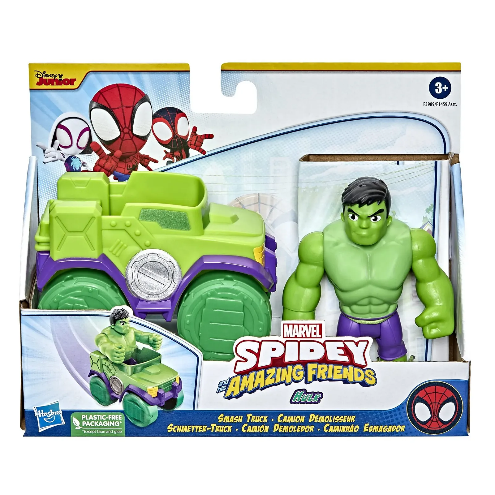 Ігрова фігурка та транспорт Hasbro Marvel Spidey and his Amazing Friends Play-Doh Hulk & Smash Truck F3989 різнокольоровий, фото №9