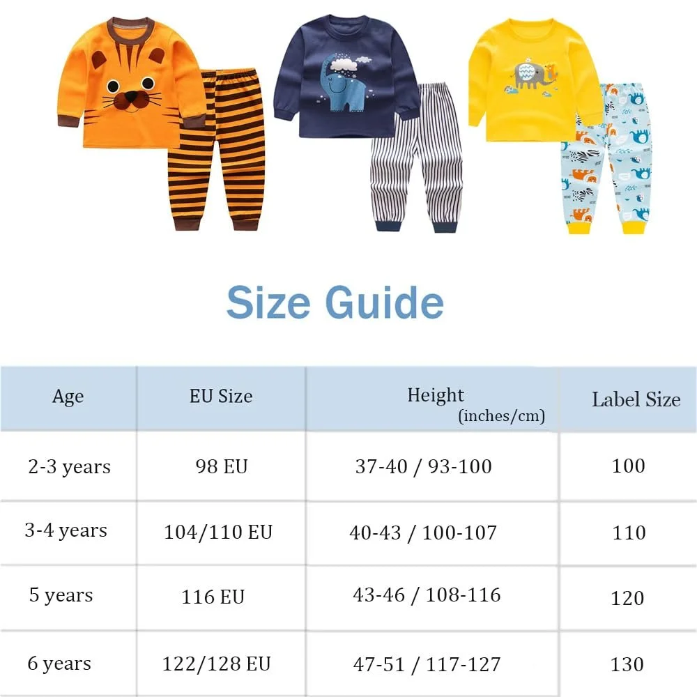 Комплект піжамний FedMois Дитячий для хлопчиків 4 шт. З довгим рукавом 100% бавовна, фото №7