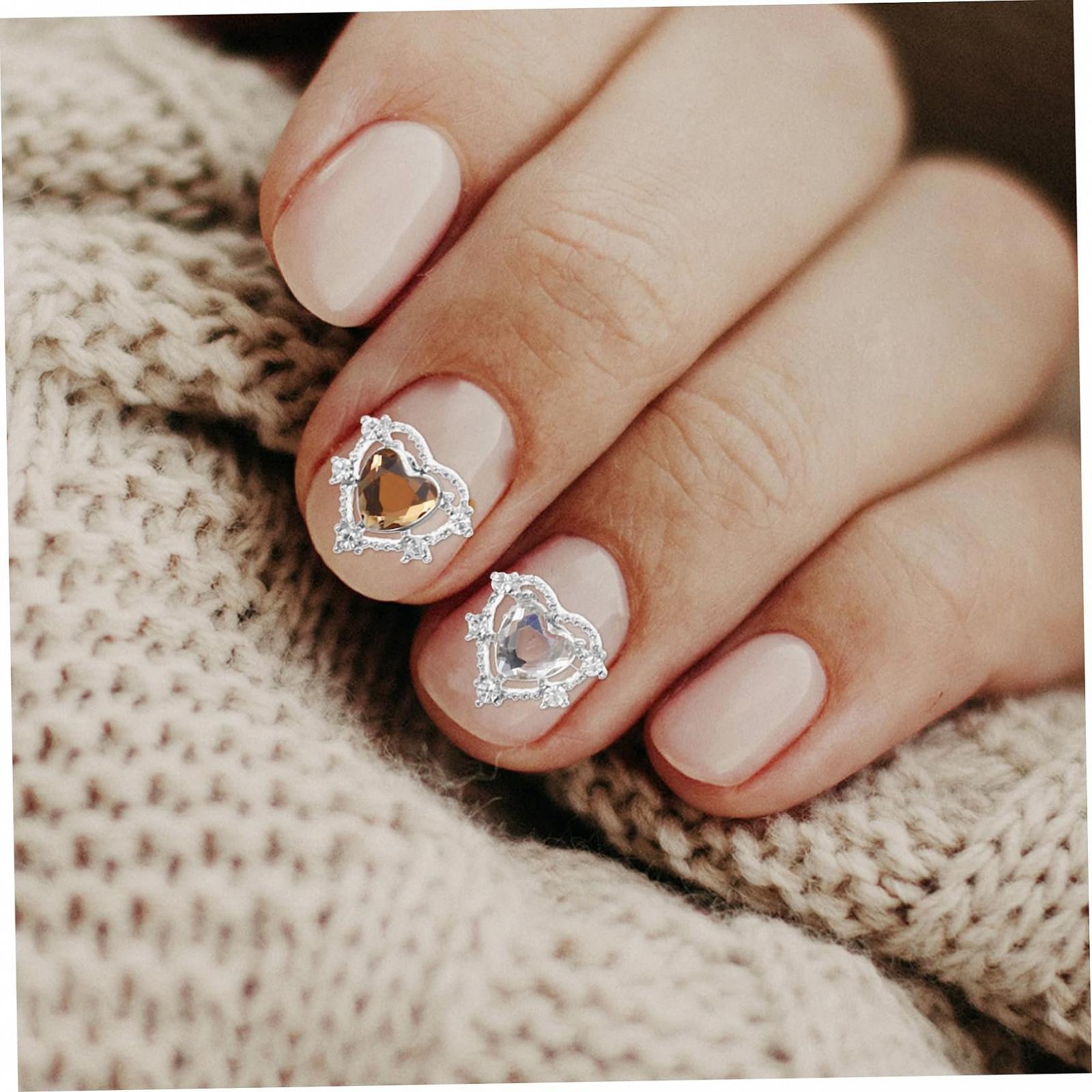 Стрази для нігтів FRCOLOR Прикраса для нігтів Серцеподібні Різнокольорові, фото №6