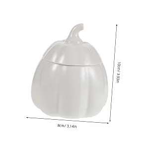 Гусятниця Dutch Oven з кришкою керамічна у формі гарбуза White synthetic.ua - Фото 1