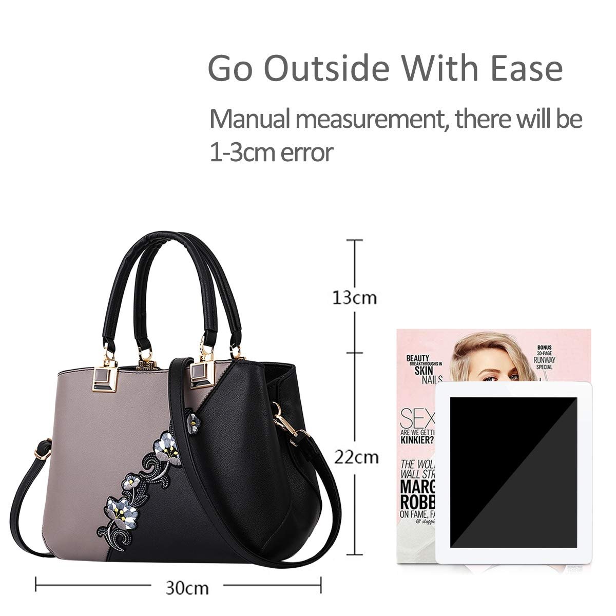 Сумка Nicole & Doris, серого цвета, размер: L, фото №5