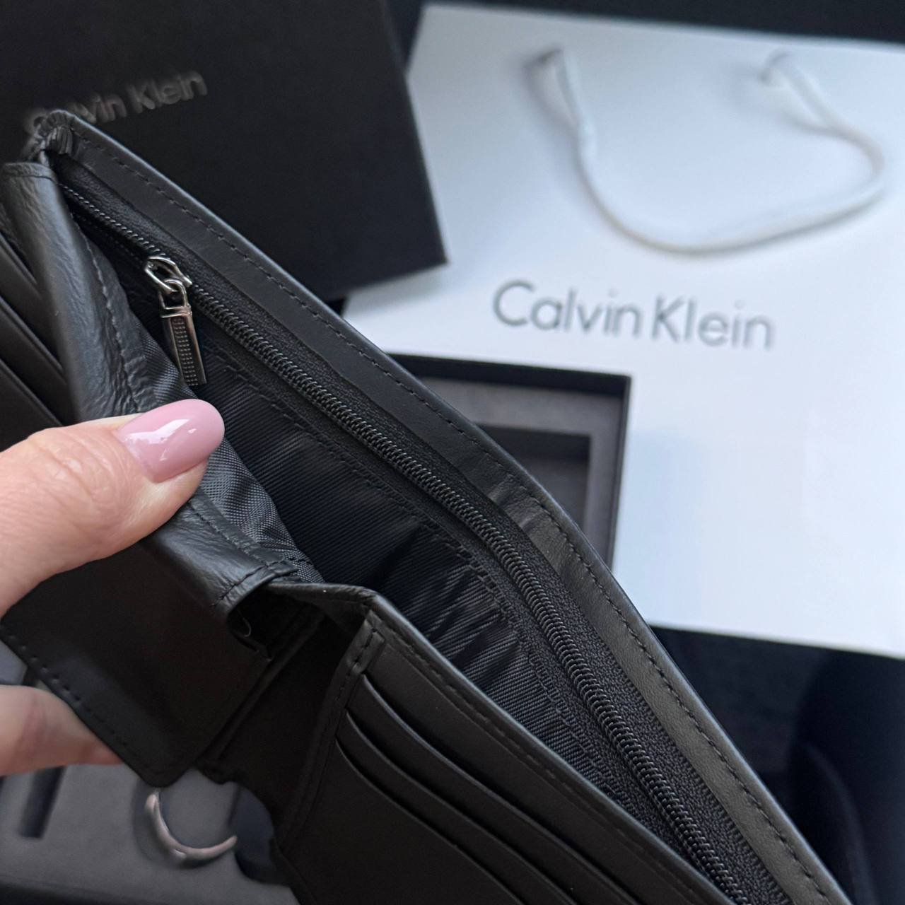 Шкіряний гаманець Calvin Klein подарунковий набір для чоловіка, фото №5