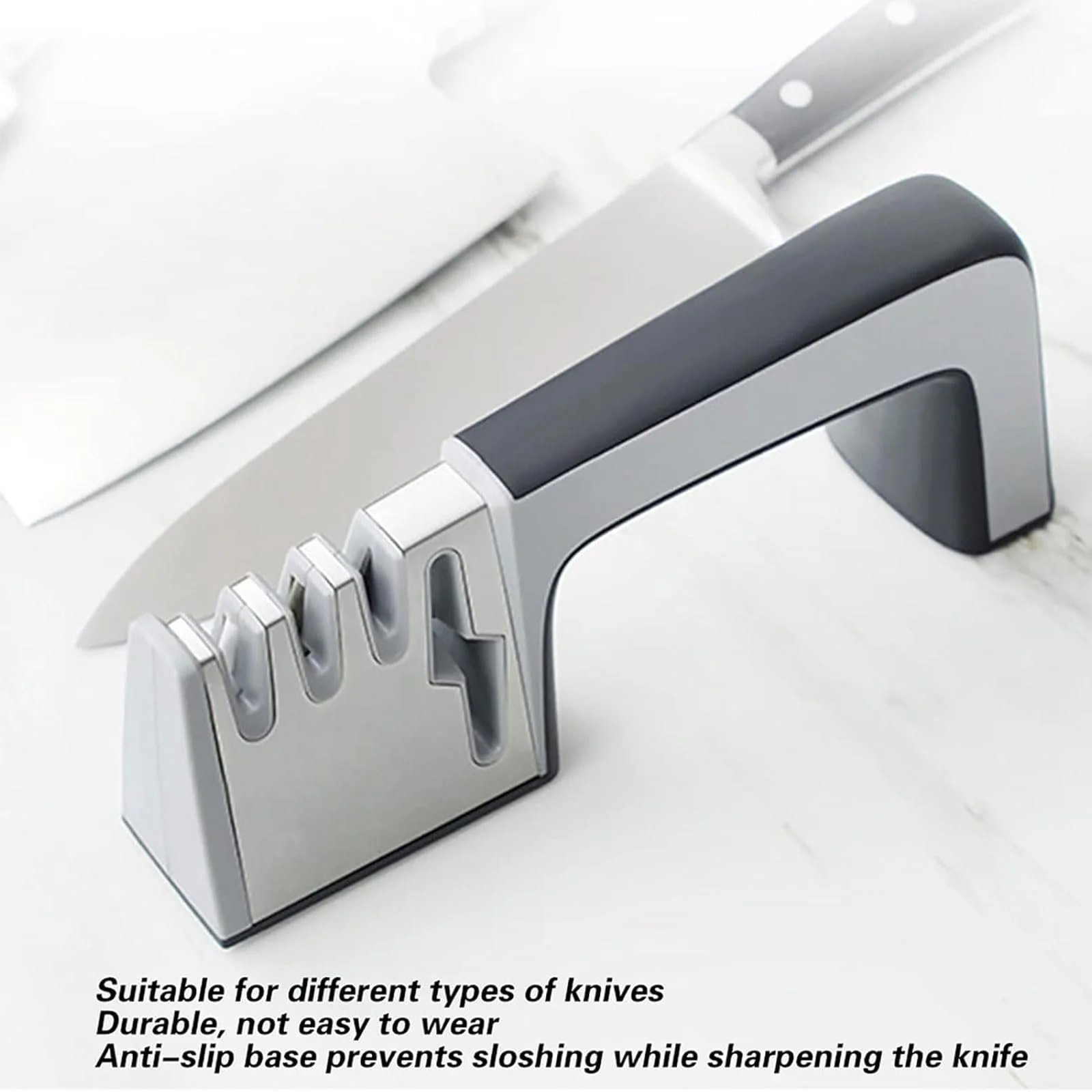 Точило для ножів 4 в 1 з нержавіючої сталі, фото №3 Точило для ножів 4 в 1 з нержавіючої сталі, фото №3